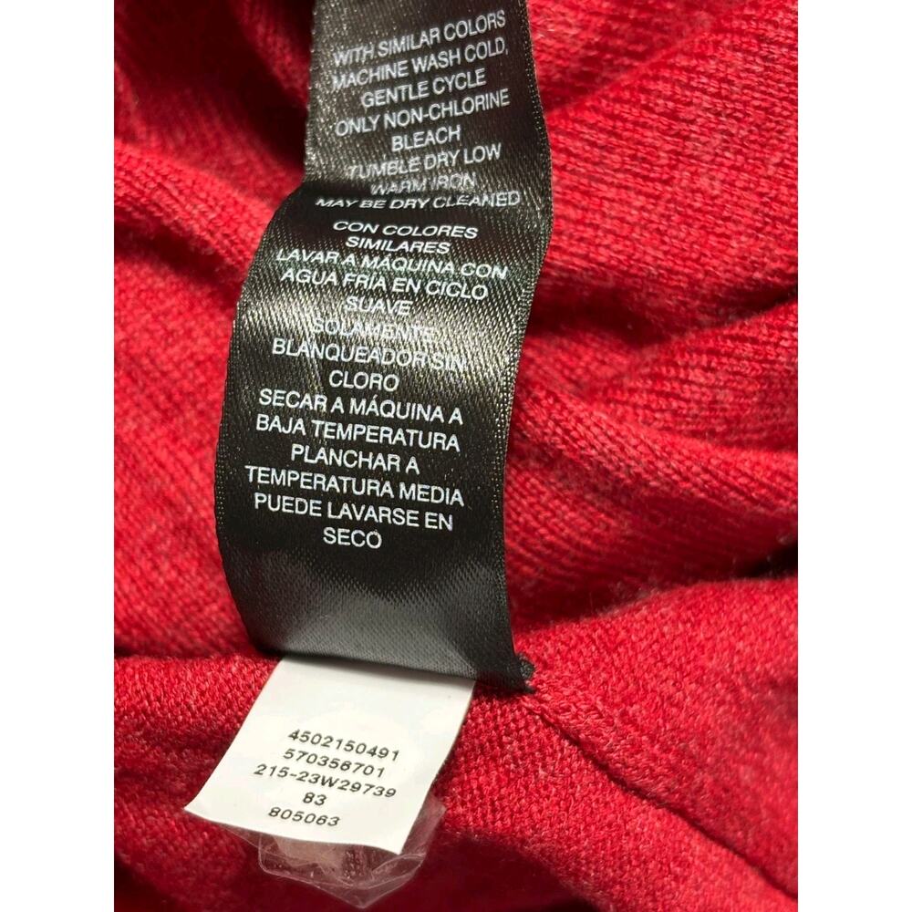 White House Black Market Open Front Ruana Sweater Womens Size One Size Red NEW - Picture 5 of 9